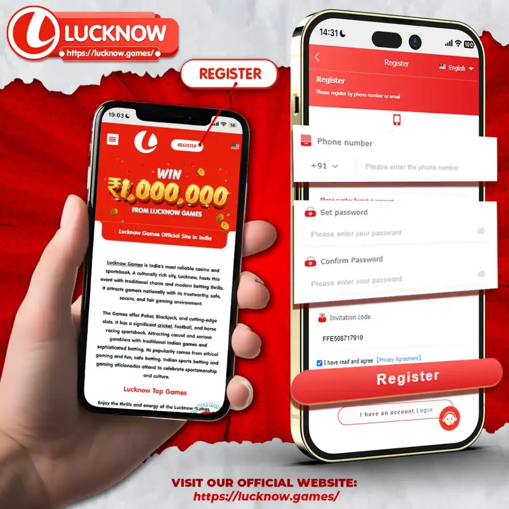 how to create lucknow games account